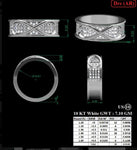 2 custom solid 10k rings with VVS1 diamonds