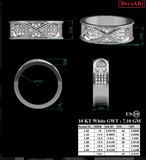 2 custom solid 10k rings with VVS1 diamonds