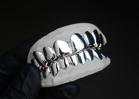 Custom Silver Grillz For Brandon