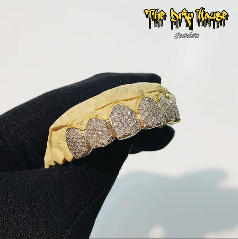 6 bottom or top iced out grillz
