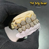 8 on 8 14k gold fully flooded natural diamonds