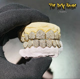 8 on 8 14k gold fully flooded natural diamonds