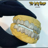 8 top and bottom nugget style with diamond dust