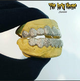 8 top and bottom nugget style with diamond dust