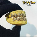 8 top and bottom 14k diamond cut/dust